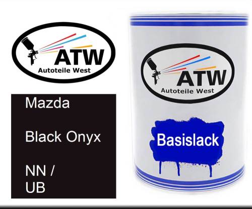 Mazda, Black Onyx, NN / UB: 500ml Lackdose, von ATW Autoteile West.